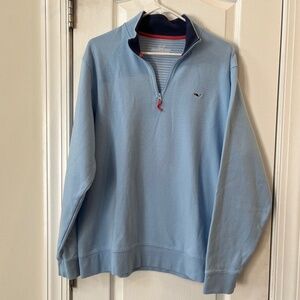 Vineyard Vines Men’s Light Blue 1/4 Zip Pullover Sweatshirt size L